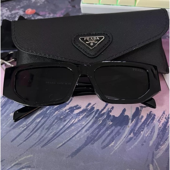 Prada PR17WS 1AB5S049 Women's Sunglasses 49 mm Black / Dark Grey Lens - Picture 4 of 13
